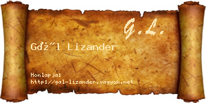 Gál Lizander névjegykártya